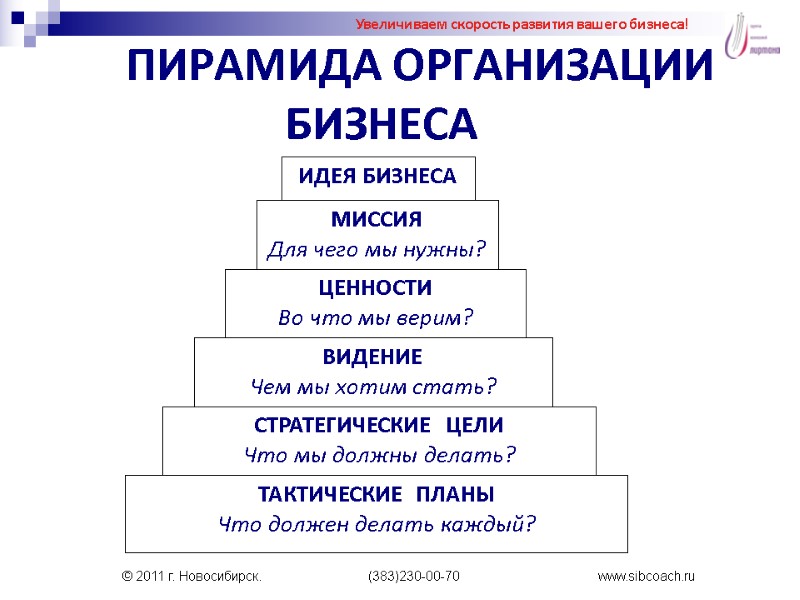 ПИРАМИДА ОРГАНИЗАЦИИ            